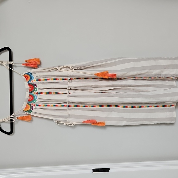 Altar'd State Women's Bohemian Embroidered Dress with Tassels M - Picture 6 of 12